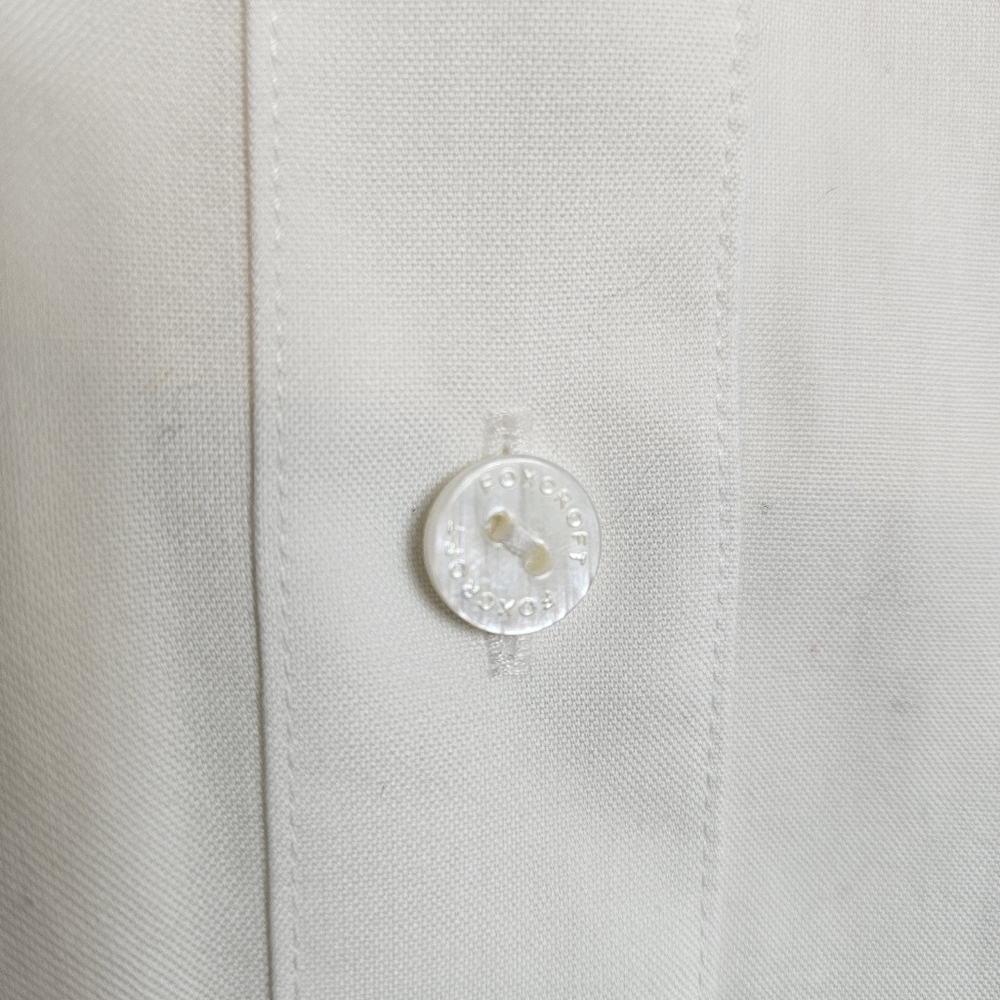 Foxcroft Top Womens Size 14 White Heritage Non-Iron Oxford Tunic Relaxed Shirt - Picture 6 of 15